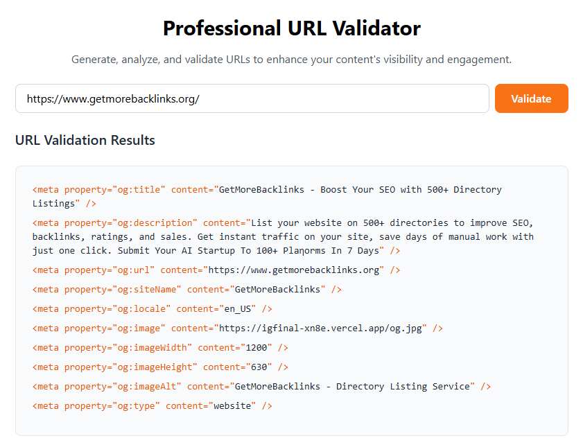 Example of Open Graph preview on social media